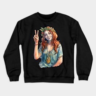 Peace,give it a chance Crewneck Sweatshirt